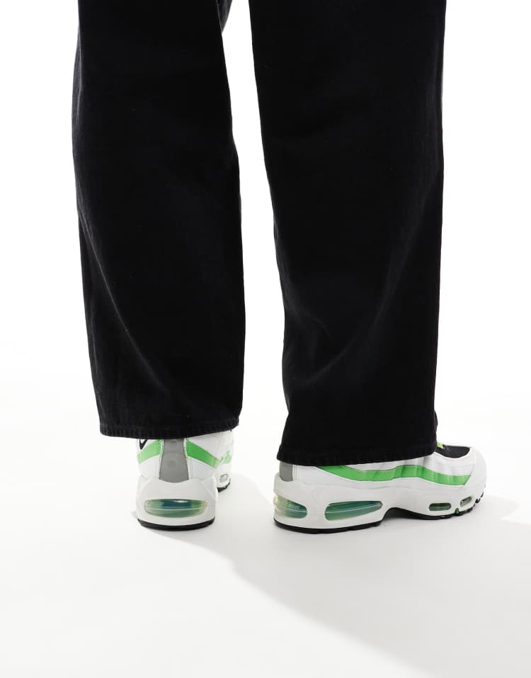 Nike Air Max 95 OG sneakers in light gray and green