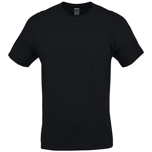 Gildan Men's Crew T-Shirts, Multipack, Style G1100, Black/Sport Grey/Charcoal (5-Pack), Large