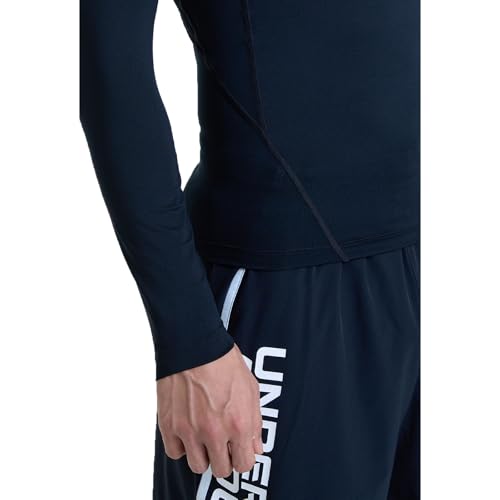 Under Armour Men's Armour HeatGear Compression Long-Sleeve T-Shirt , Black (001)/Black, Small