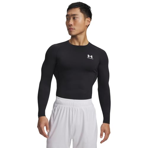 Under Armour Men's Armour HeatGear Compression Long-Sleeve T-Shirt , Black (001)/Black, Small