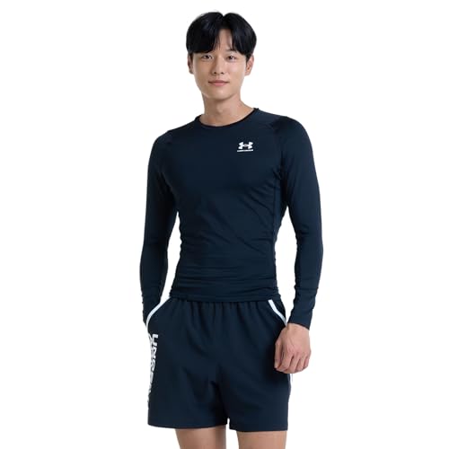 Under Armour Men's Armour HeatGear Compression Long-Sleeve T-Shirt , Black (001)/Black, Small