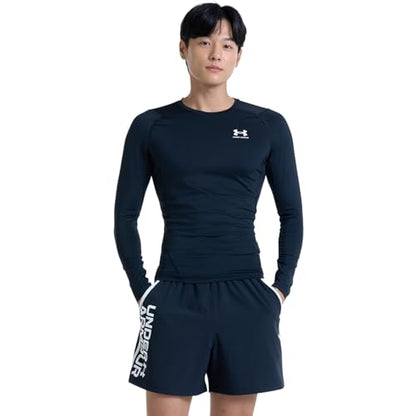 Under Armour Men's Armour HeatGear Compression Long-Sleeve T-Shirt , Black (001)/Black, Small
