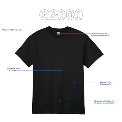 text  gildan-adult-ultra-cotton-t-shirt-style-g2000-multipack-black-2-pack-medium