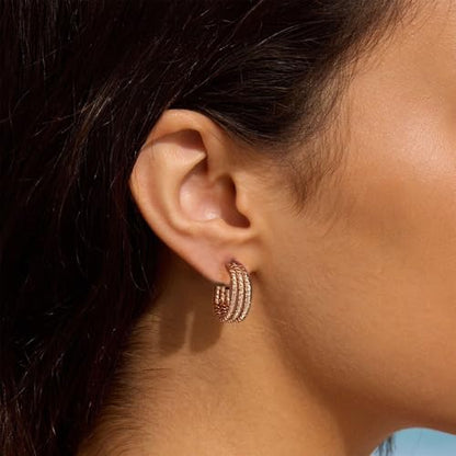 Gold Hoop Earrings Set for Women, 18 Pairs Hypoallergenic Open Pearl Hoops Earring pack, Gold Statement Hoop Earrings for Women Trendy Jewelry