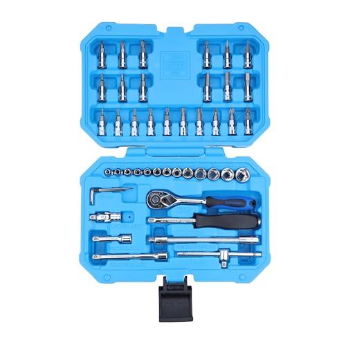 text  taparia-sa46-steel-socket-set-blue-46-pieces