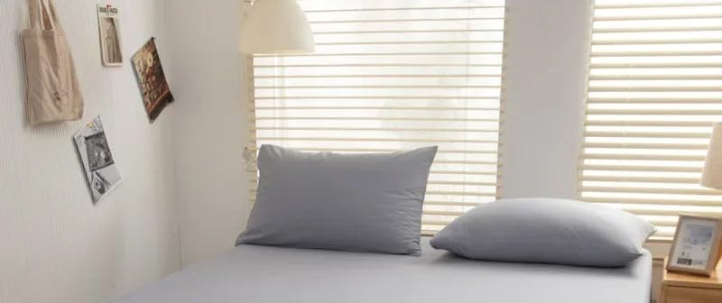 QBED Luxury Solid Color Pillowcase 2 Pack CM 50 * 70 Soft Hypoallergenic Good Night Sleep (Charcoal, 50 * 70 CM)