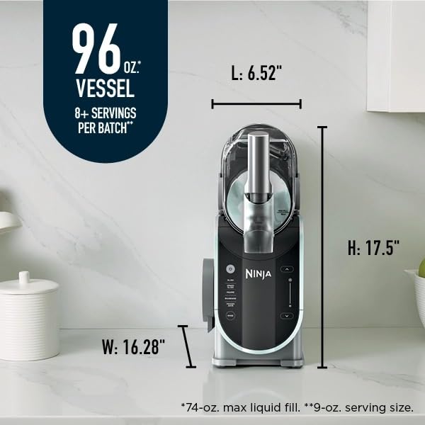 Ninja SLUSHi with RapidChill Technology, 96 oz. Frozen Drink & Slushie Machine, 5 Preset Programs, Slush, Spiked Slush, Frappe, Milkshake, Frozen Juice, FS305CO (Renewed)