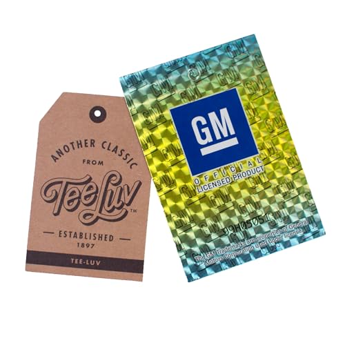 Tee Luv Men's Chevrolet an American Classic T-Shirt - Chevy 1911 Car Logo Shirt, Indigo-Black Heather, M