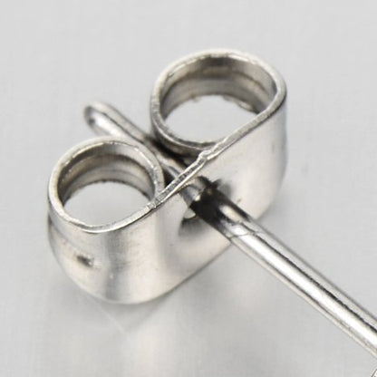 2-- pair unisex plain cross stud earrings of stainless steel for man and women