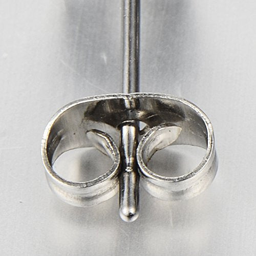 2-- pair unisex plain cross stud earrings of stainless steel for man and women