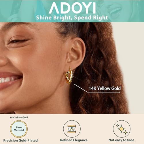 text  adoyi-gold-hoop-earrings-set-for-women-girls-trendy-14k-plated-gold-hoops-small-chunky-earrings-twisted-huggie-ear-ring-pack-lightweight-9-pairs-jewelry-set-for-valentines-mothers-day-birthday-gifts