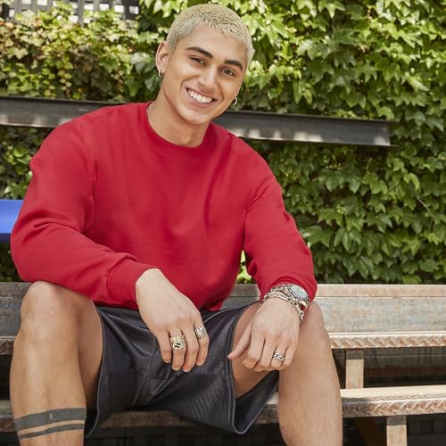 Hanes Men's EcoSmart Sweatshirt, stonewashed green, Medium