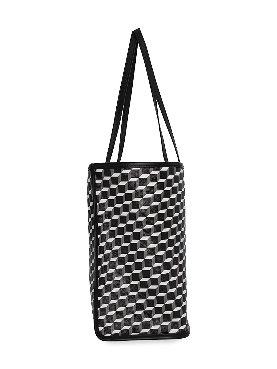 Pierre Hardy, Cab 3D Cube Canvas-Leather Tote Bag, Black White