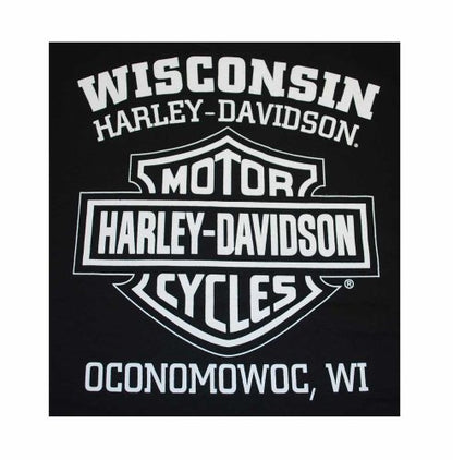 Harley-Davidson Men's H-D Skull Badge Short Sleeve T-Shirt Black. 30298293