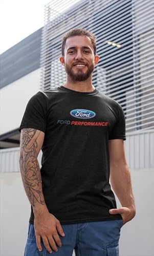 Ford Performance T-Shirt Mustang GT ST Racing (Front Print), Black, L