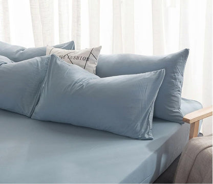 QBED Luxury Solid Color Pillowcase 2 Pack CM 50 * 70 Soft Hypoallergenic Good Night Sleep (Charcoal, 50 * 70 CM)