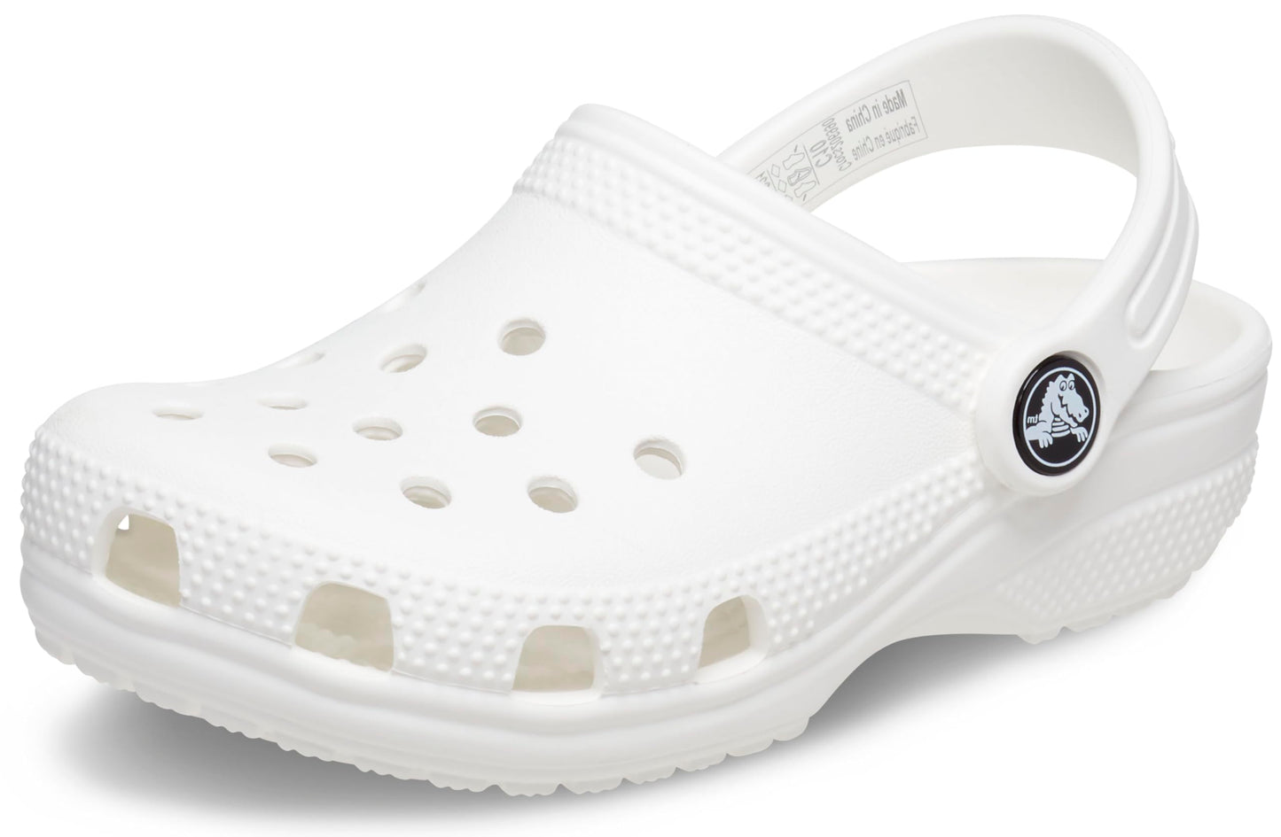 Crocs Unisex-Child Classic Clogs, White, 5 Big Kid