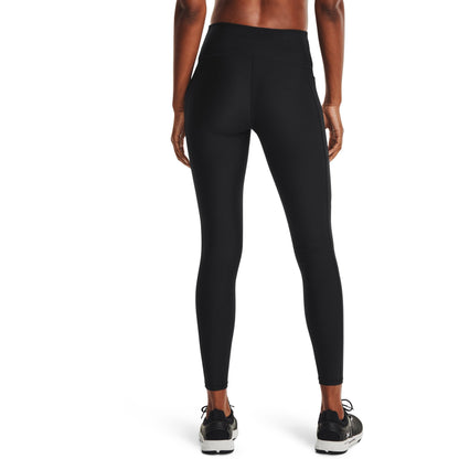 Under Armour Womens HeatGear Armour High No-Slip Waistband Pocketed Leggings , Black (001)/White , Medium