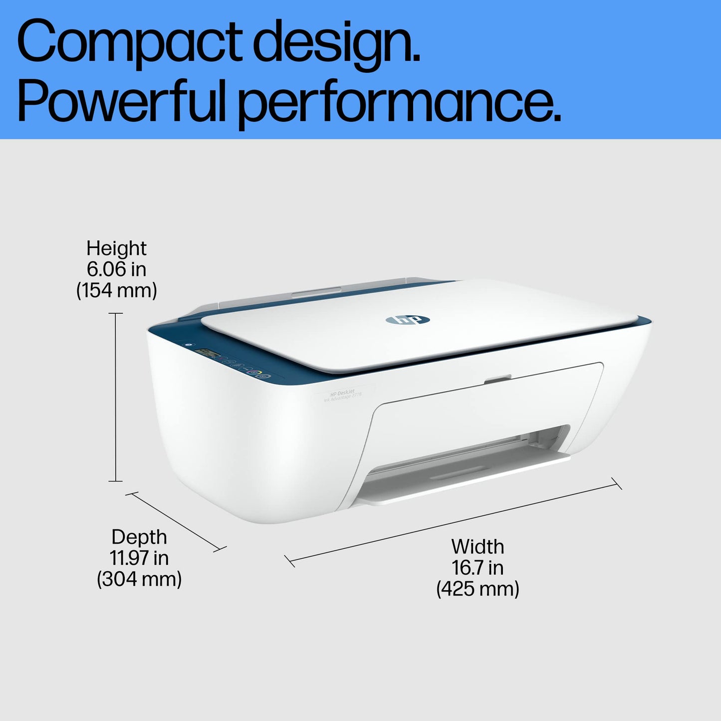 HP Ink Advantage 2878 WiFi Colour Printer - Print/Scan/Copy Ideal for Home, White