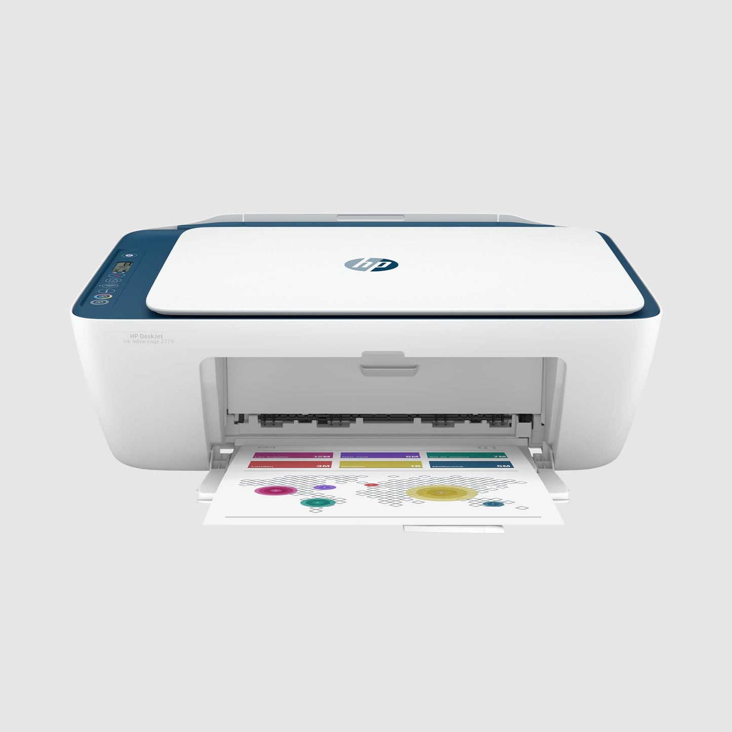 HP Ink Advantage 2878 WiFi Colour Printer - Print/Scan/Copy Ideal for Home, White