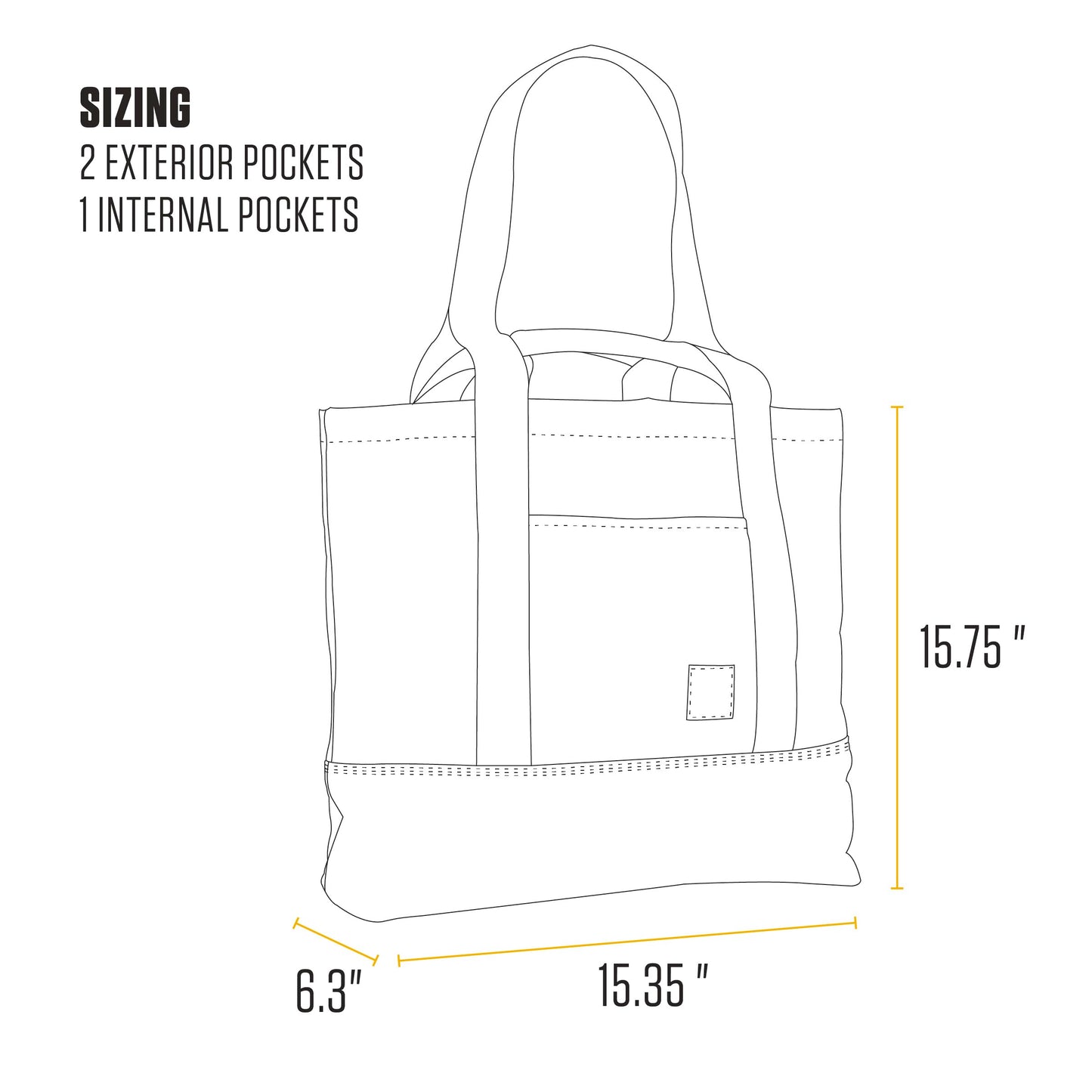 Carhartt Classic Vertical Open Tote Bag, Durable Water Repellent Material W/Hand and Shoulder Straps, Industry Red, 18L