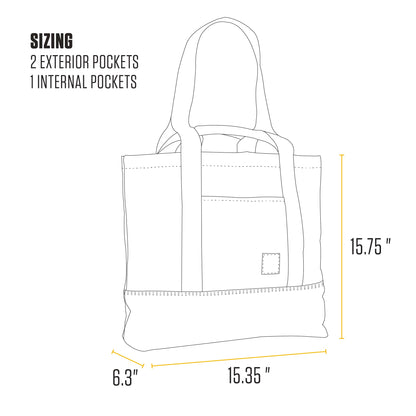 Carhartt Classic Vertical Open Tote Bag, Durable Water Repellent Material W/Hand and Shoulder Straps, Industry Red, 18L