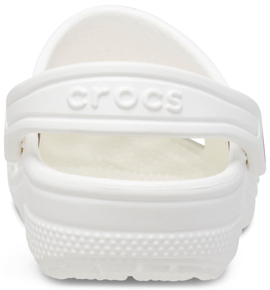 Crocs Unisex-Child Classic Clogs, White, 5 Big Kid