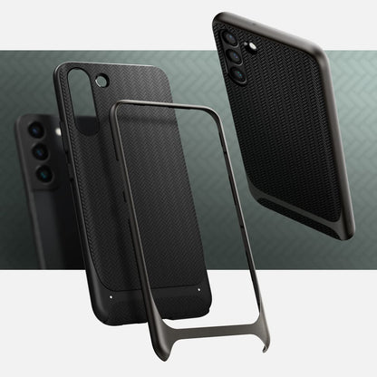 text  spigen-neo-hybrid-designed-for-galaxy-s22-case-2022-gunmetal