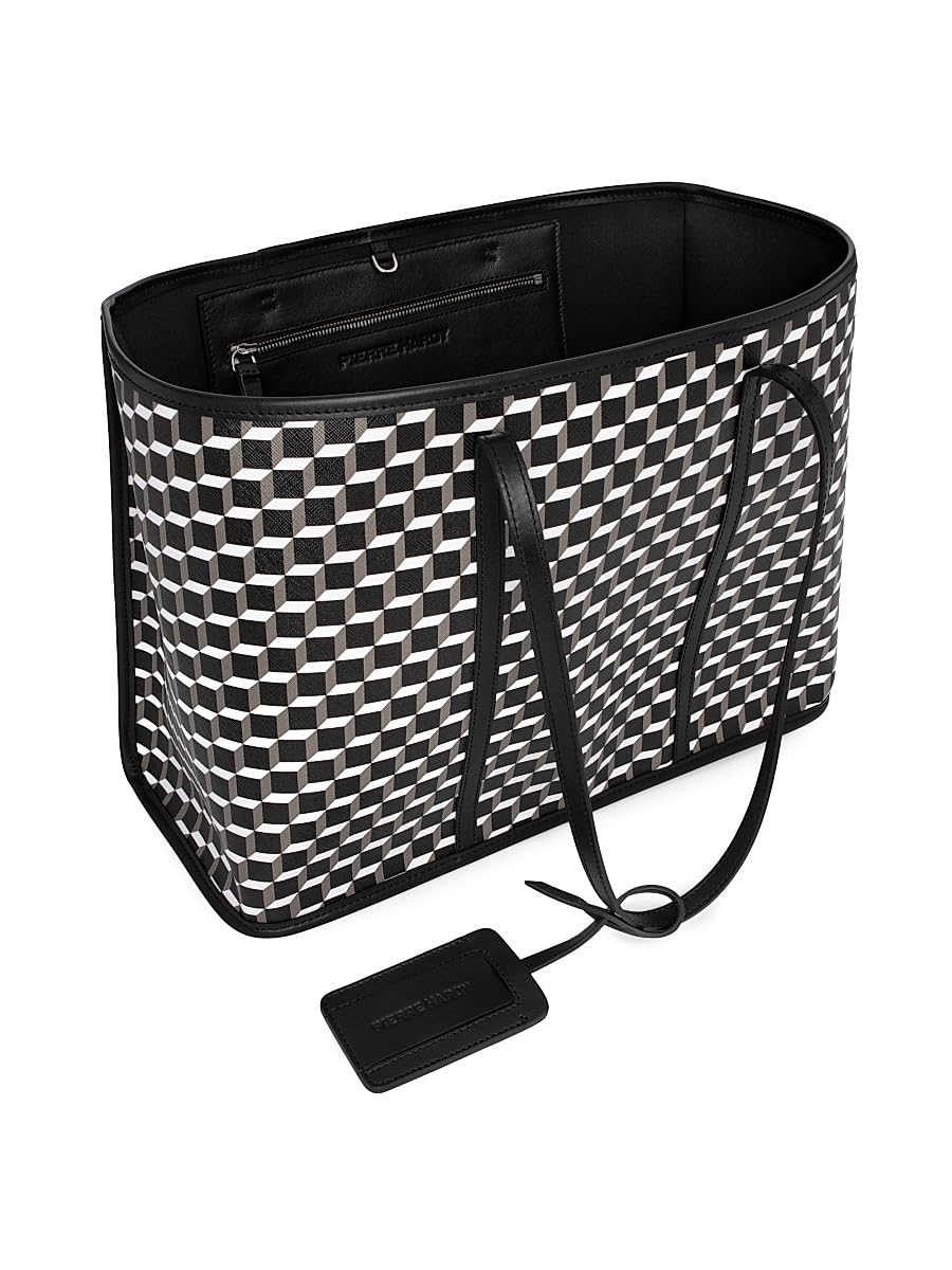 Pierre Hardy, Cab 3D Cube Canvas-Leather Tote Bag, Black White