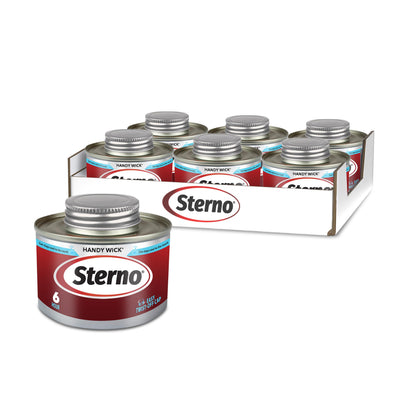 Sterno Fuel Cans - 6-Hour Burn, (6-Pack) Chafing Dish Fuel Can Burners for Food Warmer, Resealable Twist Chafer Fuel Canned Heat, Handy Wick