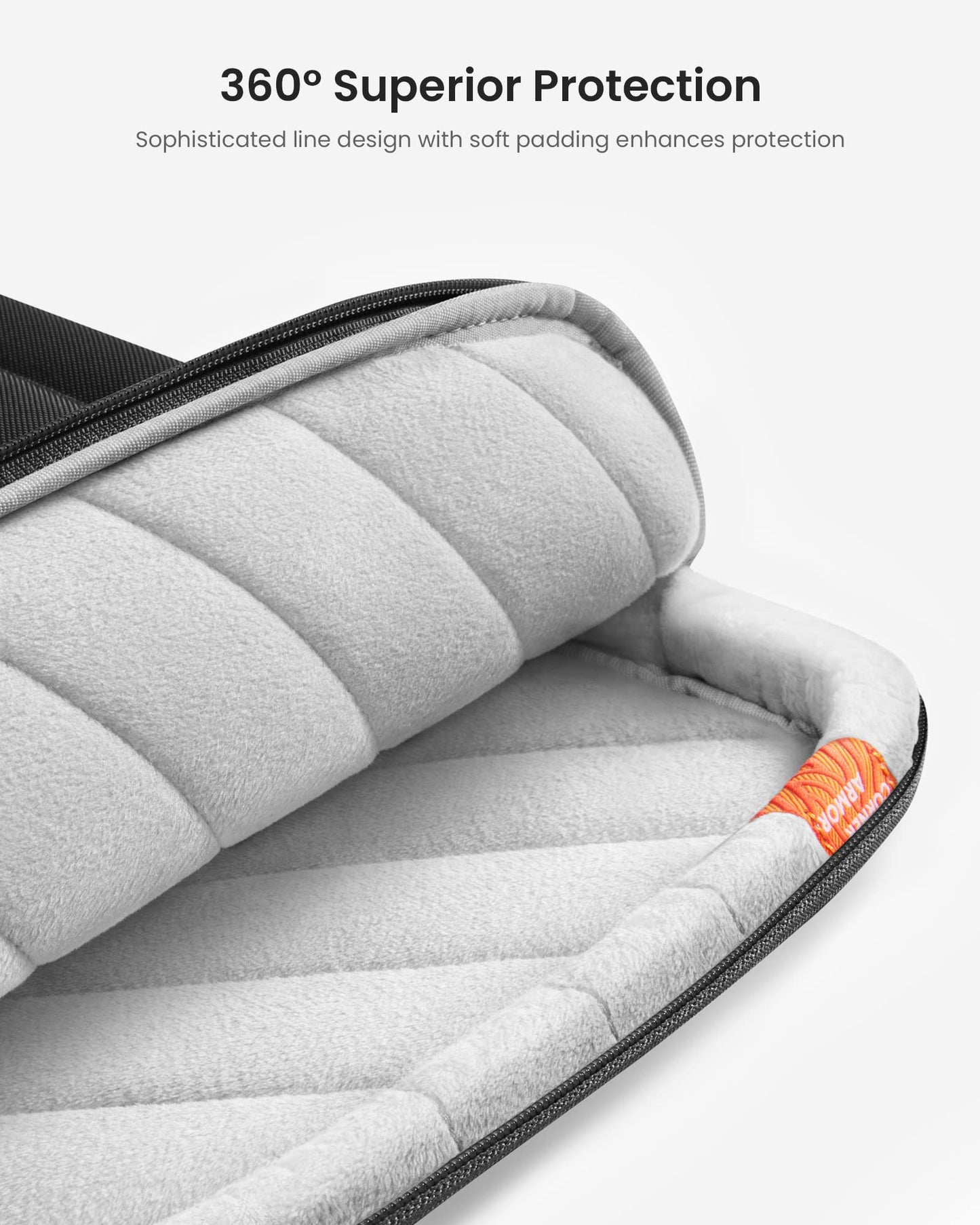 tomtoc 360° Sleeve for 15 Inch New MacBook Air M3/A3114 M2/A2941 2024-2023, 2024 15" Microsoft Surface Laptop 6/5/4/3, Dell XPS 15 Plus, 15 Inch MacBook Pro A1990 A1707, Computer Sleeve