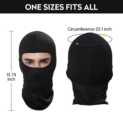 Pukavt 3 Pack Balaclava Face Mask, Ski Mask for Men Women, UV Protection Windproof Scarf for Motorcycle Snowboard Cycling 2 Black/1 Navy
