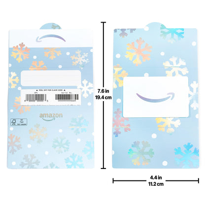 Amazon Physical Gift Card in Mini Envelope - Glistening Snowflakes | Christmas