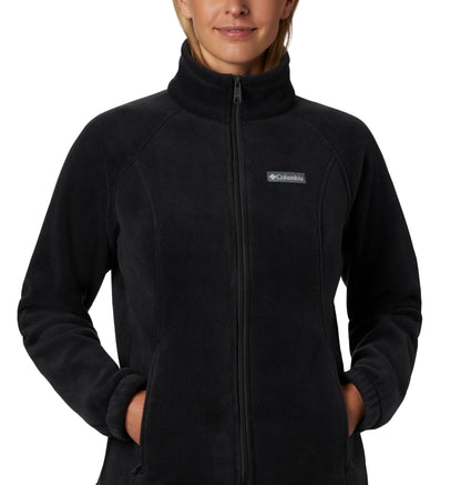 Columbia Women's Benton Springs Full Zip Jacket, Soft Fleece with Classic Fit, Black, XX-Large