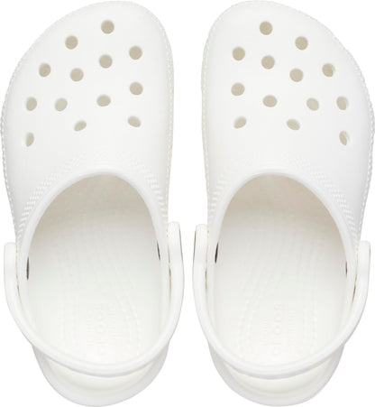 Crocs Unisex-Child Classic Clogs, White, 5 Big Kid