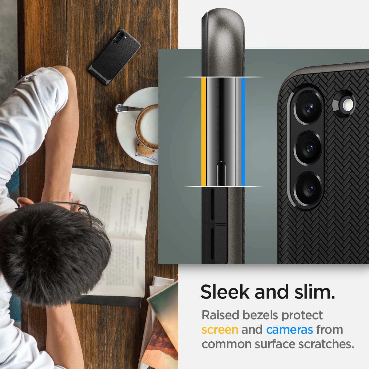 text  spigen-neo-hybrid-designed-for-galaxy-s22-case-2022-gunmetal