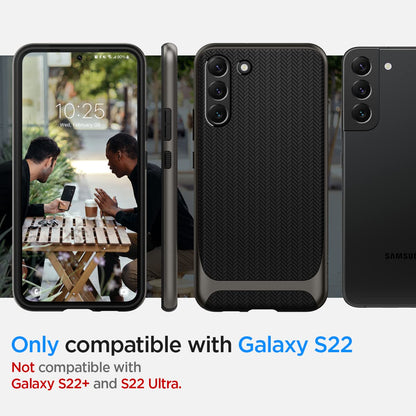 text  spigen-neo-hybrid-designed-for-galaxy-s22-case-2022-gunmetal