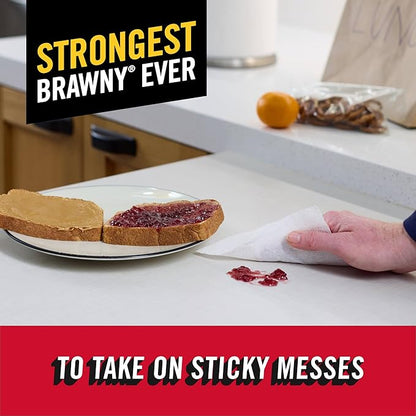 2-- brawny® tear-a-square® paper towels, 2 double rolls = 4 regular rolls