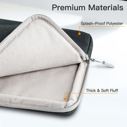 JETech Laptop Sleeve for 15 Inch Notebook, Compatible with MacBook Air 15 Inch M3/M2, MacBook Pro 16 Inch M4/M3/M2/M1, Waterproof Shockproof Pouch Bag (Dark Grey)