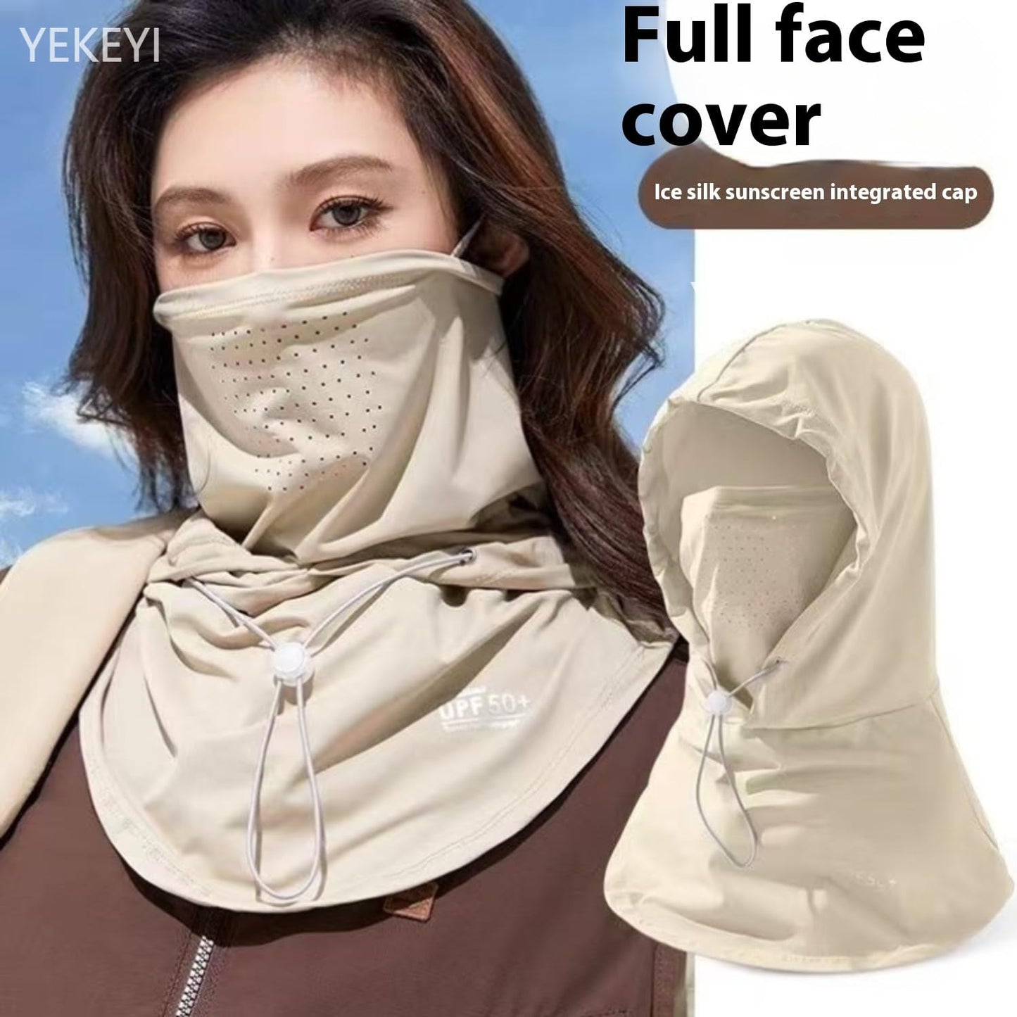 YEKEYI Balaclava Mask Sun UV Protection Balaclava Face Cover Hood Breathable Full Head Mask Cycling Skiing Fishing Hat