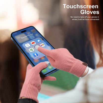 Winter Hat Scarf and Gloves Set for Women Knit Fleece Lined Warm Beanie Touch Screen Gloves Neck Warmer 3-Piece Sets for Unisex Adult 2025 Cold Weather Gifts