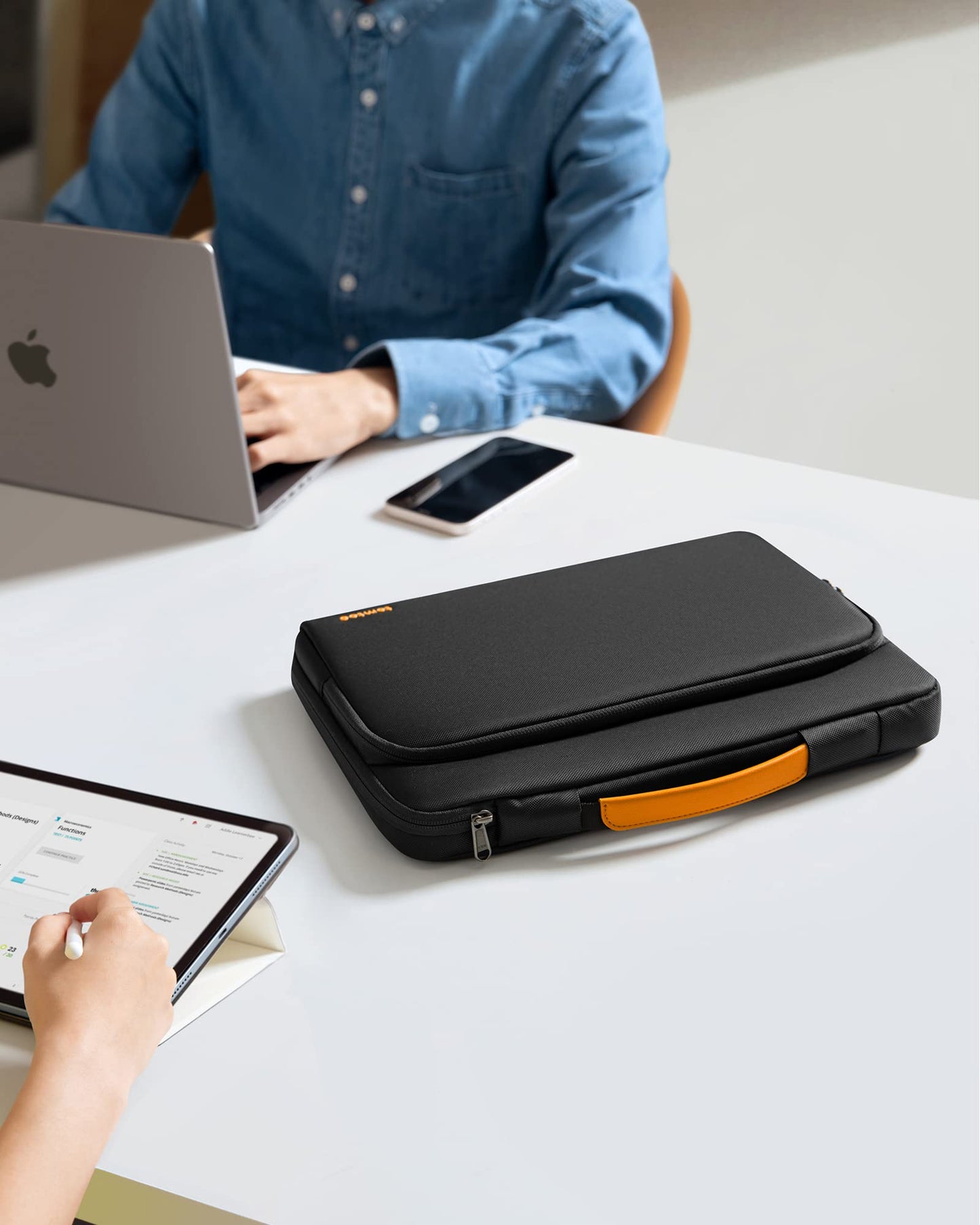 tomtoc 360° Sleeve for 15 Inch New MacBook Air M3/A3114 M2/A2941 2024-2023, 2024 15" Microsoft Surface Laptop 6/5/4/3, Dell XPS 15 Plus, 15 Inch MacBook Pro A1990 A1707, Computer Sleeve