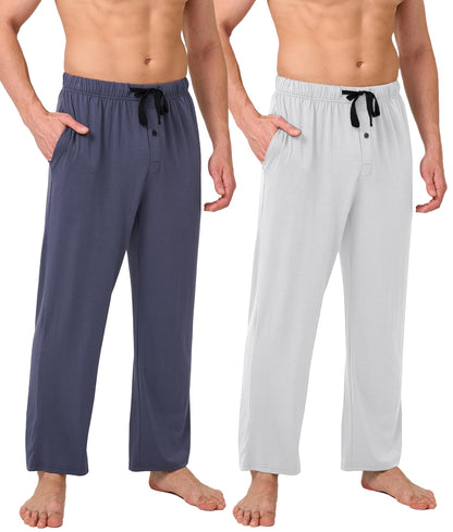 BAMBOO COOL Men's Pajamas Bottoms, Pajama Pants for Men, Lounge Sleep Pant, Pj Bottom, Soft Comfy Sleepwear with Pockets