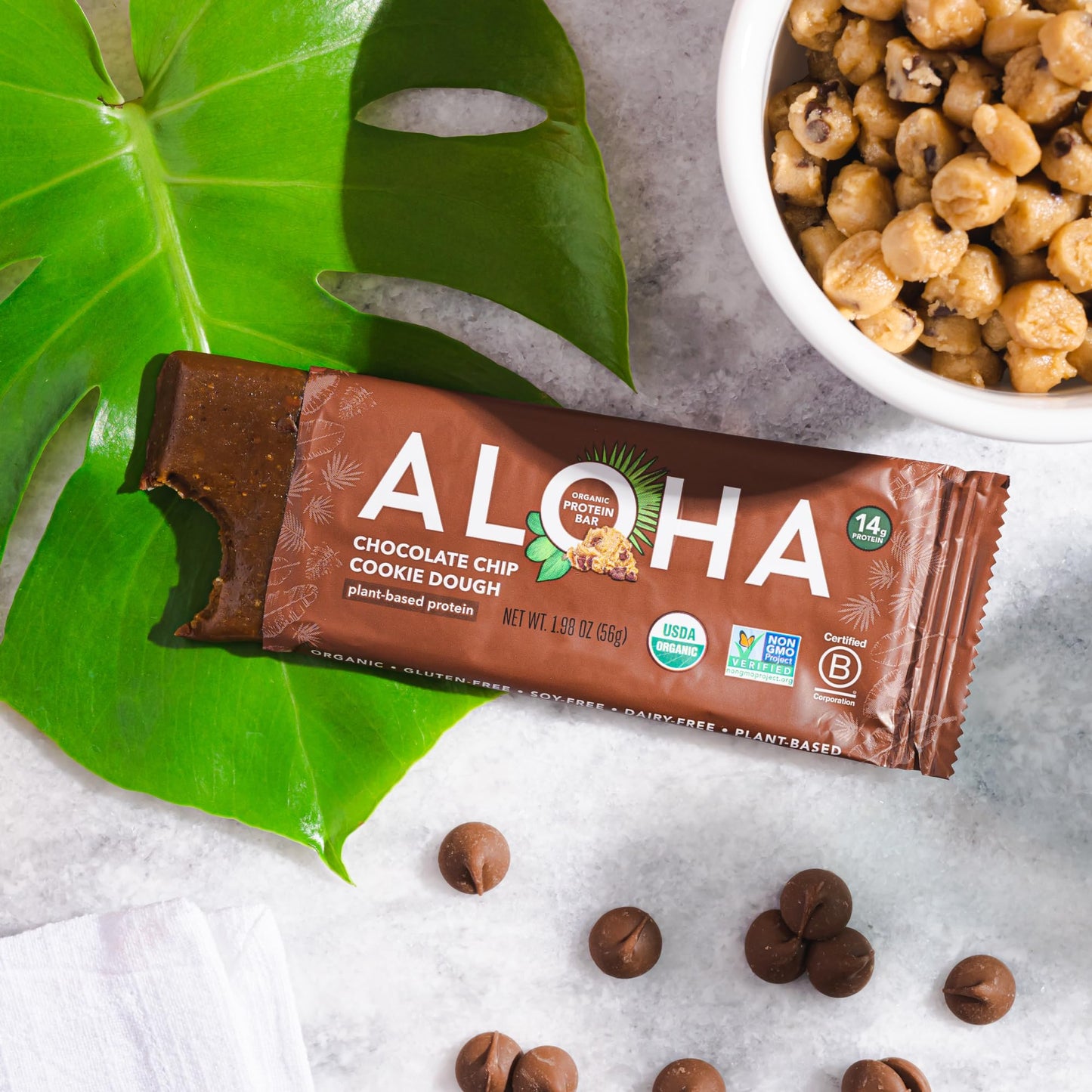 text  aloha-organic-plant-based-protein-bars-3-flavor-variety-pack-12-count-1-98oz-bars-vegan-snacks-low-sugar-gluten-free-low-carb-paleo-non-gmo-stevia-free-no-sugar-alcohol-sweeteners