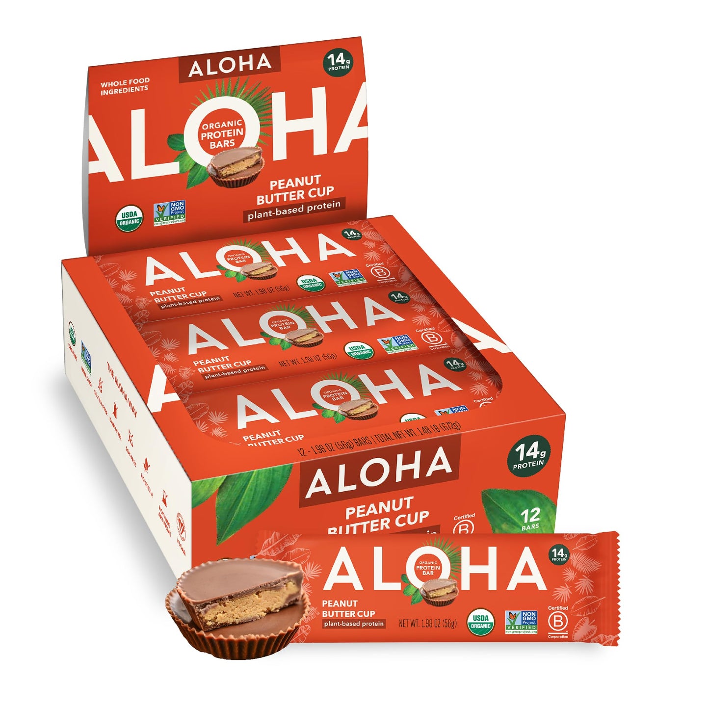 text  aloha-organic-plant-based-protein-bars-peanut-butter-cup-bar-12-bars-vegan-low-sugar-gluten-free-low-carb-non-gmo-no-stevia-no-erythritol-1