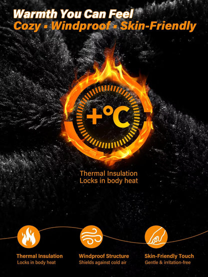 Ski Mask Balaclava for Women Men, Winter Full Face Mask Hooded Scarf for Cold Weather, Thermal Fleece Head Cover Neck Warmer for Motorcycle Skiing Snowboarding-Pink