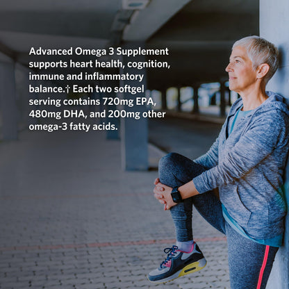 Cooper Complete - Advanced Omega 3 - Fish Oil Supplement, Concentrated EPA + DHA Omega-3 Fatty Acids 1400 mg - 30 Day Supply