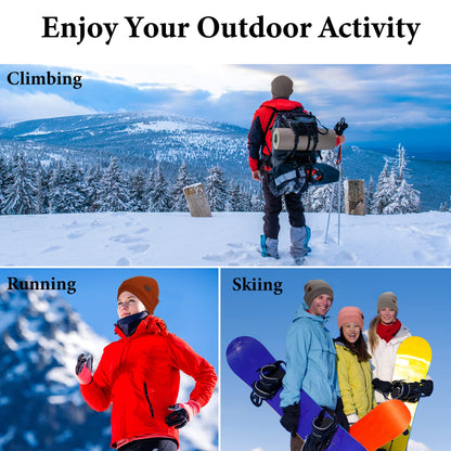 Winter Hat Scarf and Gloves Set for Women Knit Fleece Lined Warm Beanie Touch Screen Gloves Neck Warmer 3-Piece Sets for Unisex Adult 2025 Cold Weather Gifts