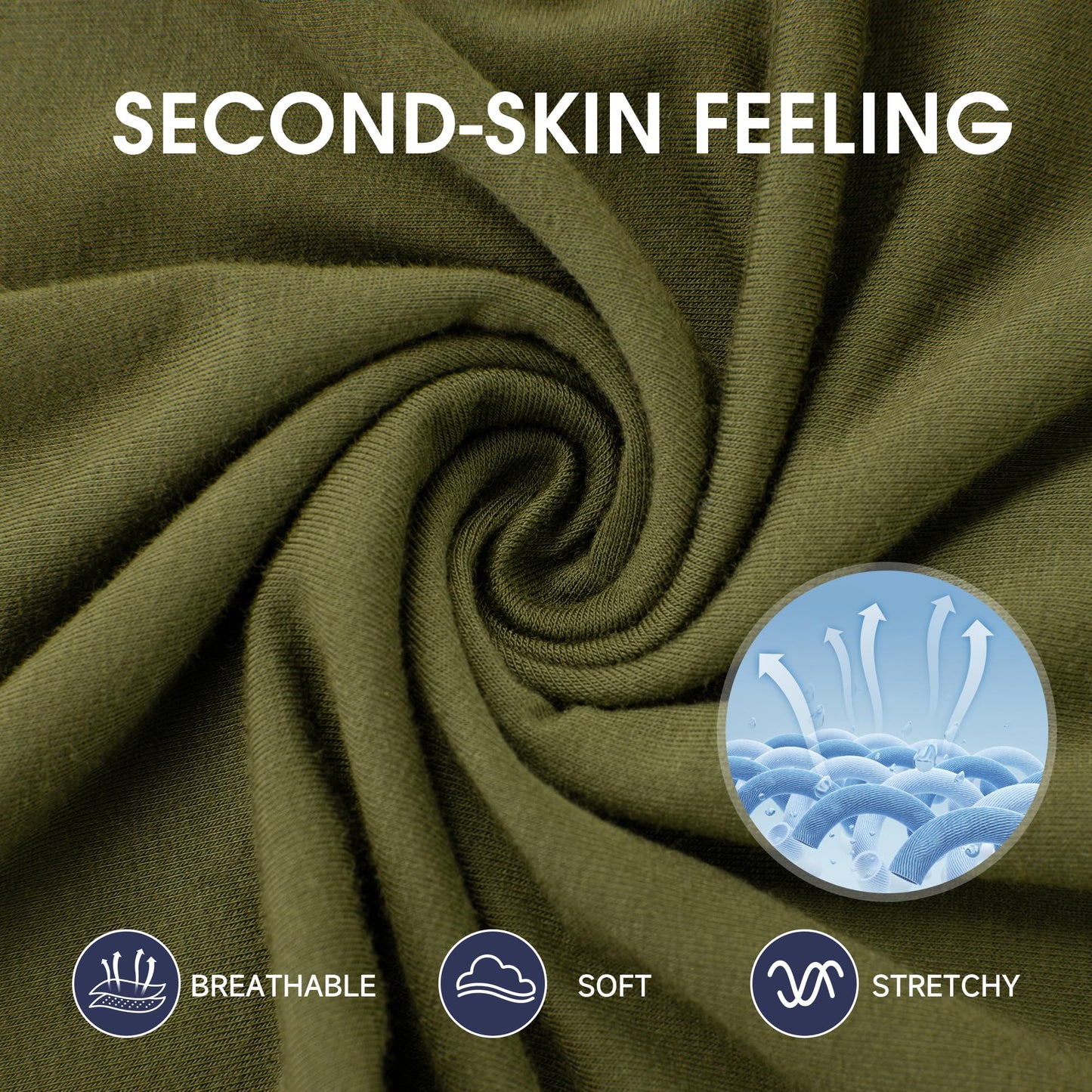 BAMBOO COOL Men's Pajama Bottoms Sleep Shorts Soft Comfy Breathable Lounge Short Pajama Pants with Pockets 2 Pack