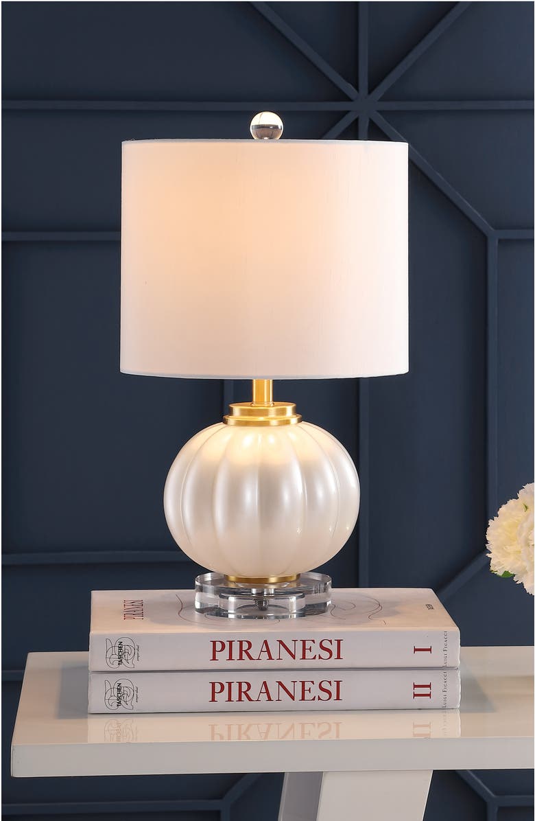 Pearl Glass/Crystal LED Table Lamp